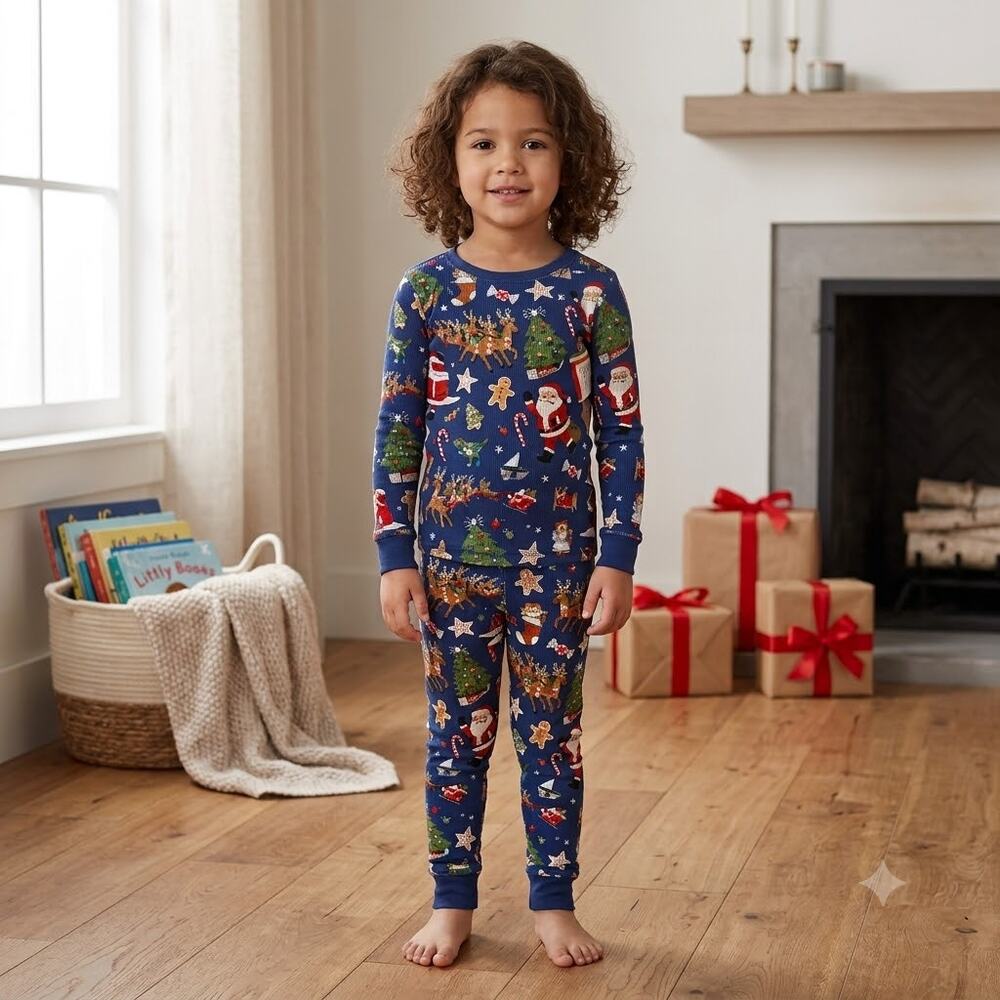 NWT Books to Bed Christmas Holiday Pajama Set (Size 4)